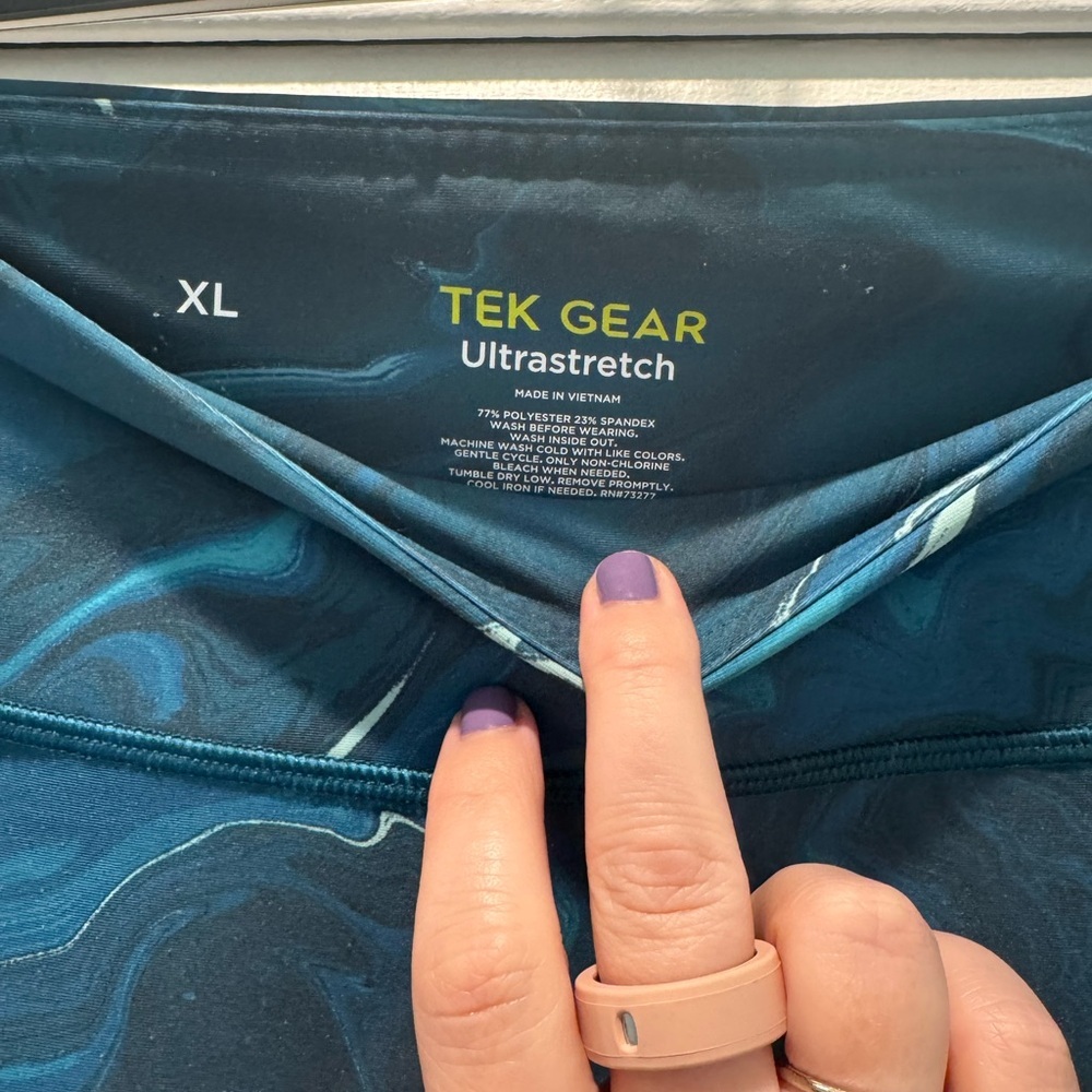 Tek Gear Teal Swirl Leggings - Picture 5 of 6